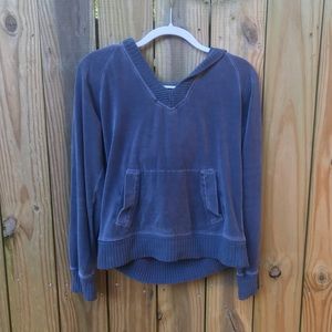 Merona velour hooded pullover